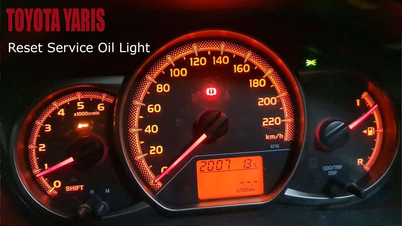 reform knap Fare Toyota Yaris - Reset Service Oil light - YouTube