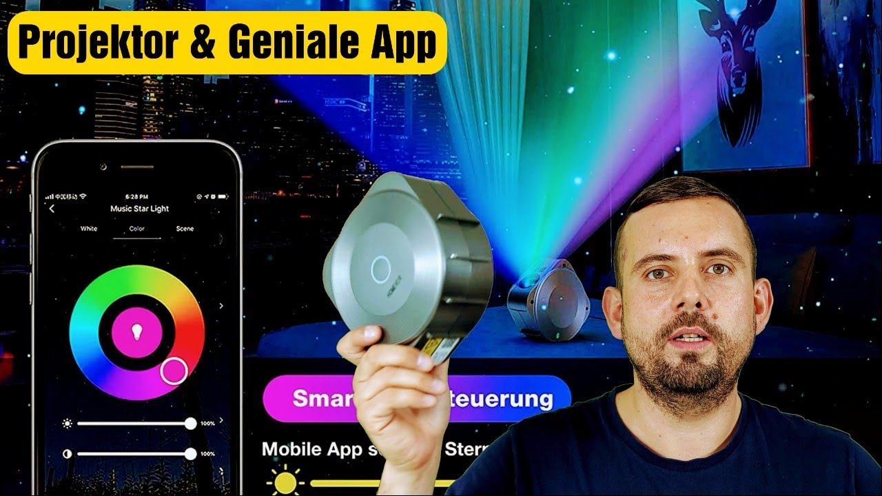 ✓ LED Sternenhimmel mit Ozeanwellen, Nachtlicht & Party Projektor, Beste  App aller Zeiten