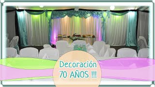 Decoración 70 AÑOS !!! verde, negro y blanco