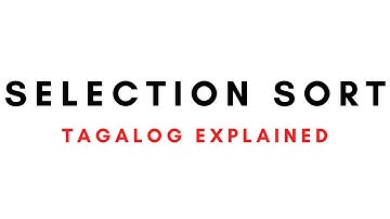 SELECTION Sorting | DSA | Tagalog Explained