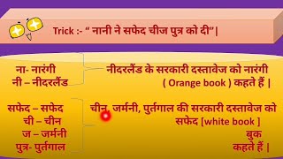 प्रमुख देशों के सरकारी दस्तावेजों को याद रखने की  सरल ट्रिक By light_study_x