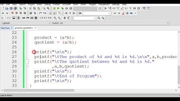 Product and Quotient of Two Numbers in C
