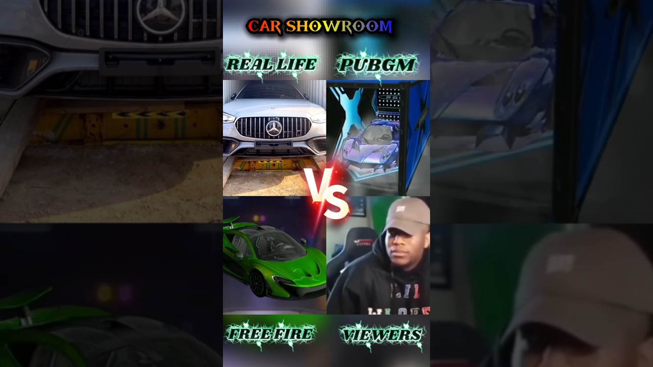 Real Life V/S Gaming World #carshowroom#bgmi #pubgmobile#gaming#shortsfeed#shorts#ytshorts #freefire