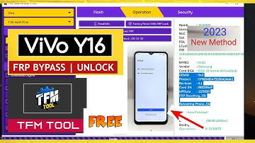 TFM Tool New Update Vivo Mobile Unlocking Free || VIVO Y16 AUTH FREE FRP REMOVE NO TEST POINT 2023//