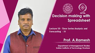 Lecture 59 - Time Series Analysis and Forecasting  - IV