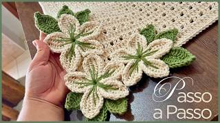 Download Lagu Flor Sakura em Crochê para Aplicação Simples e Delicada para Trilho de Mesa ou Tapete em Crochê MP3