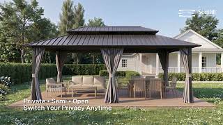 SeeHill Outdoor Patio Hardtop Gazebo – G030#SeeHill #SeeHillFurniture #seemoretogether