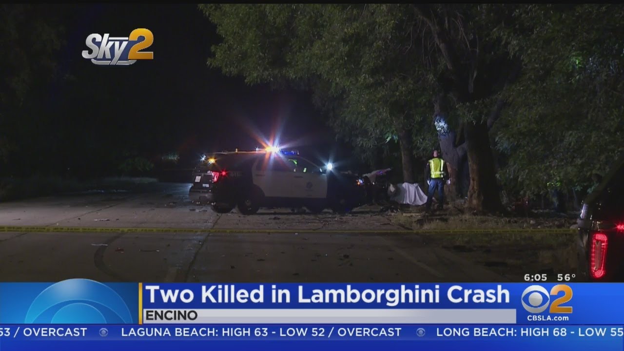 Man, Woman Killed After Lamborghini Slams Into Encino Tree