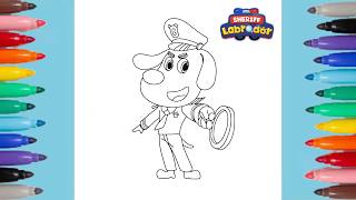 Sheriff Labrador 🚔 Coloring Pages | Safety Sheriff Labrador 🌟