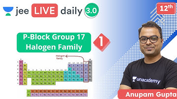 JEE: P-Block Group 17 Halogen Family L1 | Unacademy JEE | IIT JEE Chemistry | Anupam Gupta