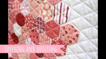 Part 4: How to make a mod hexie Valentines quilt with Helen Stubbings - layering and quilting
