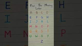 is abcd me missing a letter #learning