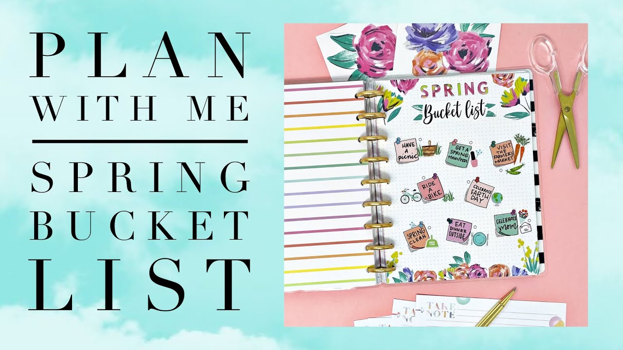 PLAN WITH ME | SPRING BUCKET LIST | THE HAPPY PLANNER