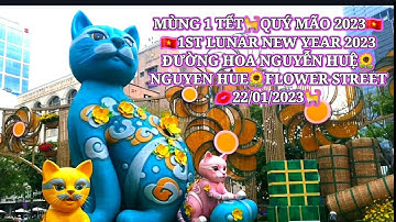 🔥MÙNG 1 TẾT🇻🇳QUÝ MÃO 2023🌻ĐƯỜNG HOA NGUYỄN HUỆ 22/01/2023🐈| 🔥1ST LUNAR NEW YEAR 2023🇻🇳