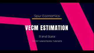 Tutorial 6 - Vector Error Correction Mechanism (VECM) Estimation