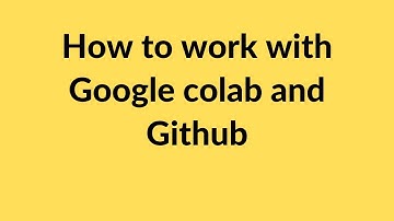Google colab and github demo