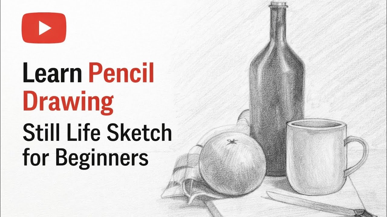 How to draw still life drawing @ArtbyManahil1 learn pencil drawing ...