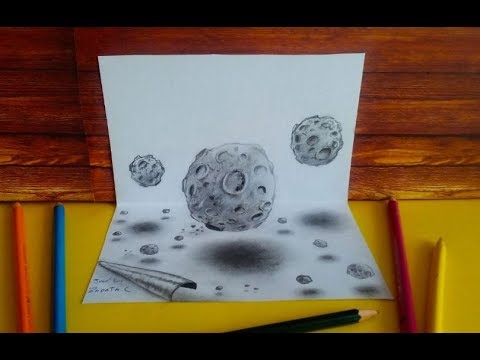 Dibujando asteroides en 3D | HD - Drawing 3D asteroid - YouTube