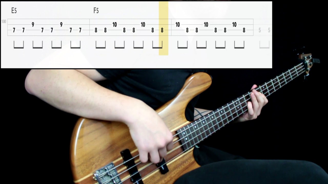 Iron Maiden - The Number Of The Beast (Bass Only) (Play Along Tabs In Video)