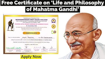 National Level Quiz On Mahatma Gandhi | Life and Philosophy of Mahatma Gandhi | Free Certificate