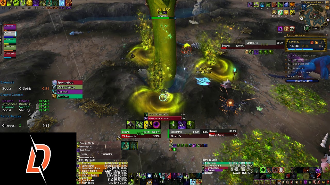 EoA+22 - Raging, Volcanic, Tyrannical (7.3.5) Vengeance DH PoV