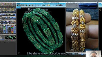 #3d #gold #banglesdesign #katak #gemvision #matrix