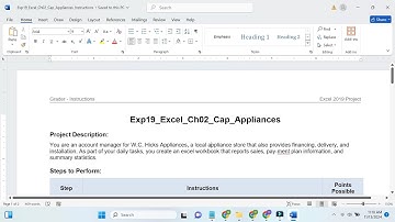 Exp19_Excel_Ch02_Cap_Appliances | Excel Chapter 2 Appliances Complete Solution | Excel Ch02