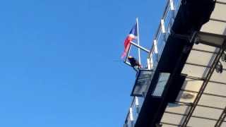 Zip-line på Ullevaal Stadion før Cupfinalen 2013