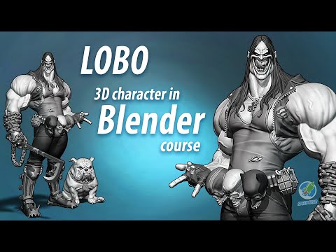 Lobo - 3D character in Blender course promo