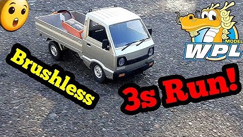 WPL D12 3s Lipo Speed Run Test.