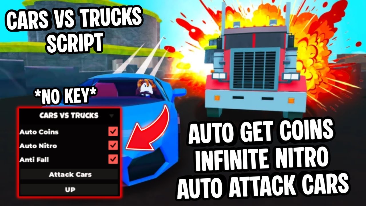 Скрипт «Cars vs Trucks» *БЕЗ КЛЮЧА* | Автоматическое получение монет, бесконечное нитро, автомати...