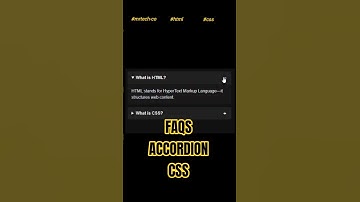 ✨How to Create a CSS‑Only FAQ Accordion | No JavaScript | HTML & CSS Tutorial ✨