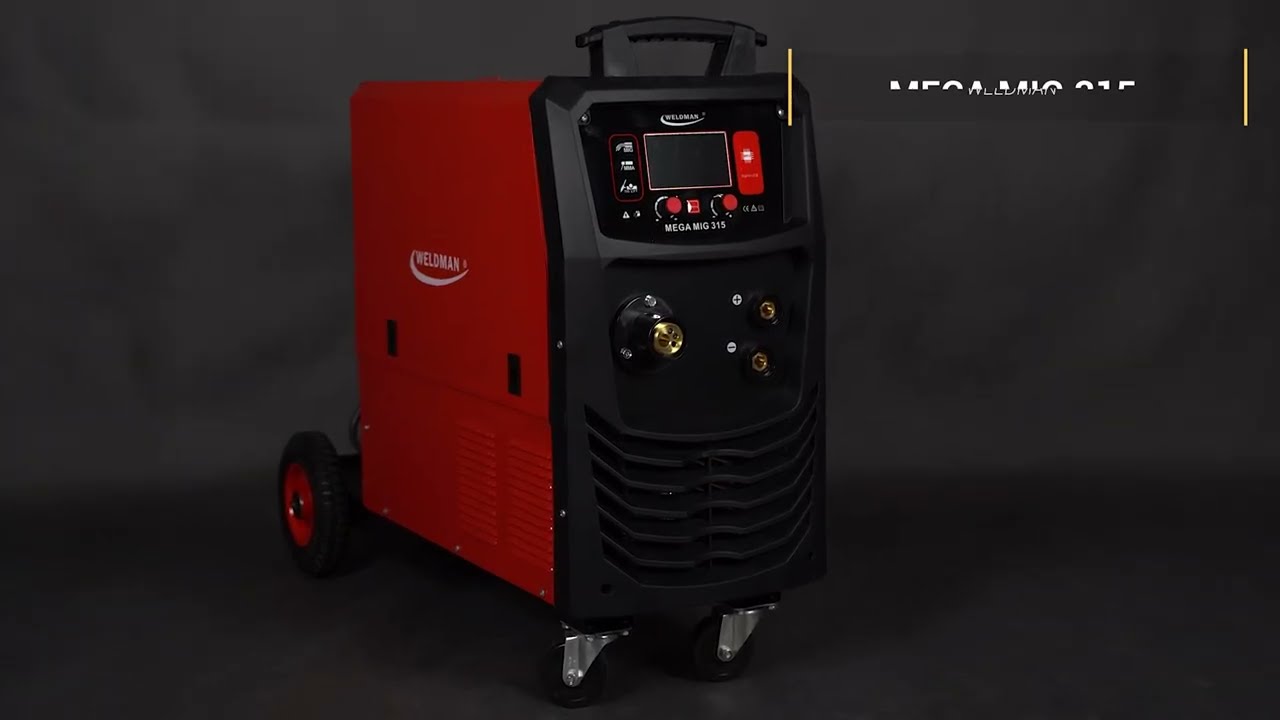 Spawarka Weldman Mega MIG 315 LCD Synergia Dual Puls - zestaw