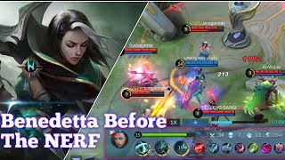 This Is How Strong Benedetta Before The Nerf Old Benedetta Mlbb