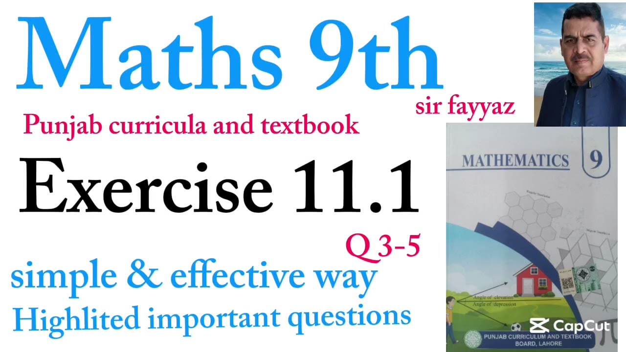 Maths class 9th | exercise 11.1 | Q 3-5  | ex 11.1 | mathematics 9 | 9th | unit 11