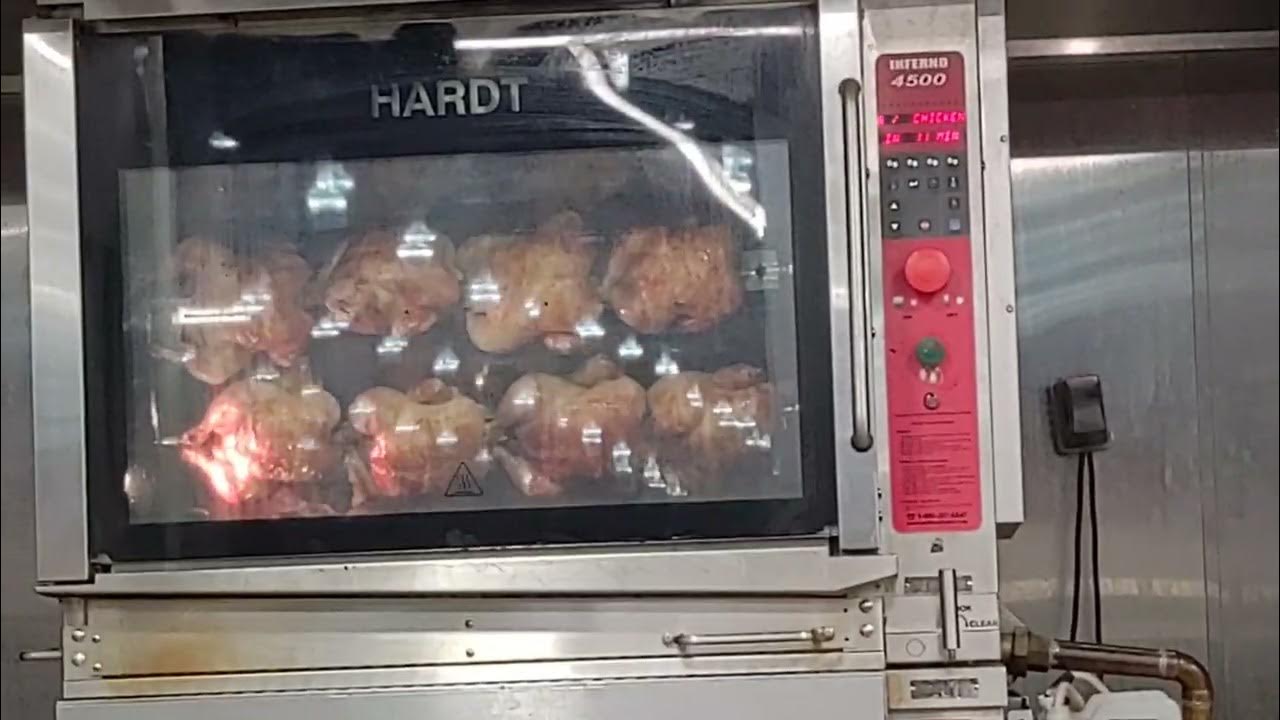 HARDT Inferno 4500 electric rotisseries chicken cooking at Costco
