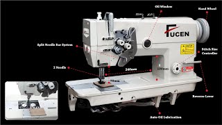FC-845: High speed double needle split bar, needle feed, lockstitch sewing machine