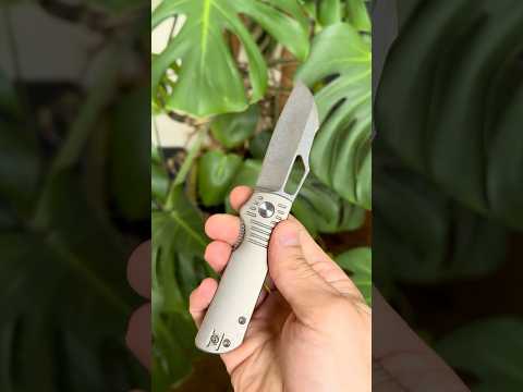 Divo Knives Premium Pony Stout Hollow S90V Titanium with Steel Linerlock Kubey OEM  Folder