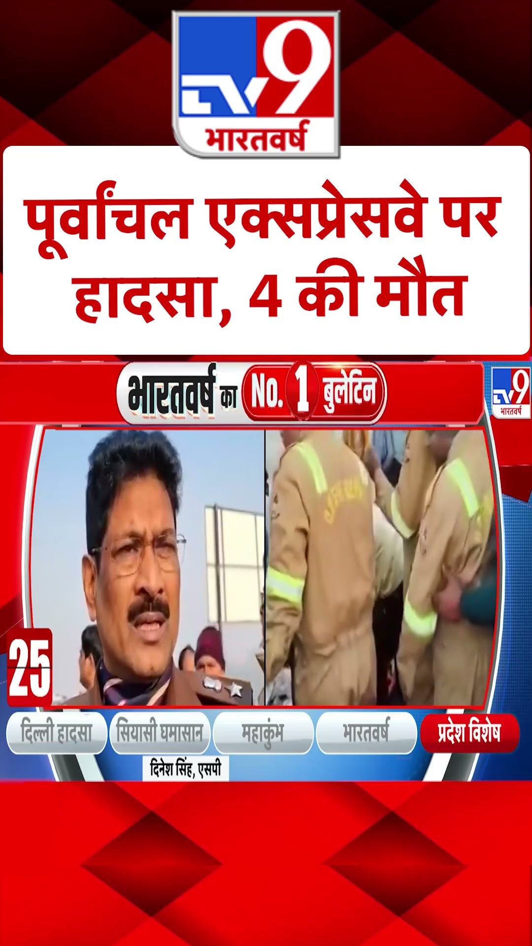 पूर्वांचल एक्सप्रेसवे पर हादसा, 4 की मौत | #shorts