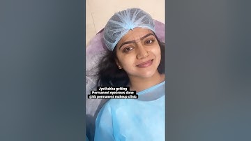 #Jyotakka getting Permanent eyebrows done at #hk #permanentmakeup #harshithakarthik #trendingshorts