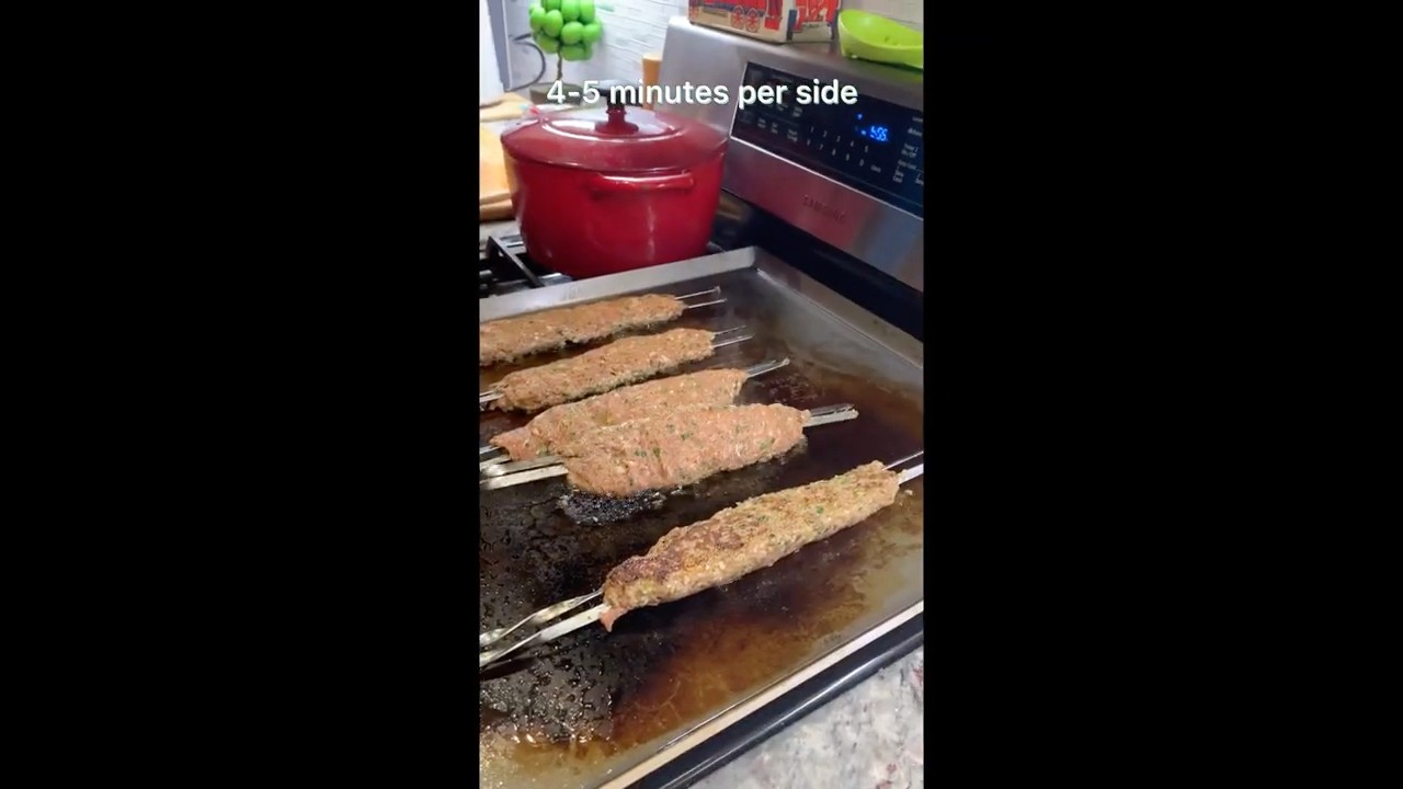 Adana Kebab on Steelmade Flat Top
