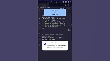 Atalhos para editar palavras iguais ao mesmo tempo no VSCode