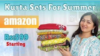 Amazon Affordable Kurta Sets For Summer Rs599 Starting