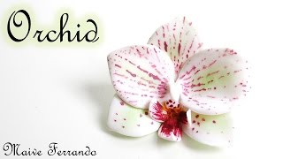 Polymer Clay Orchid Flower Pendant Tutorial || Maive Ferrando