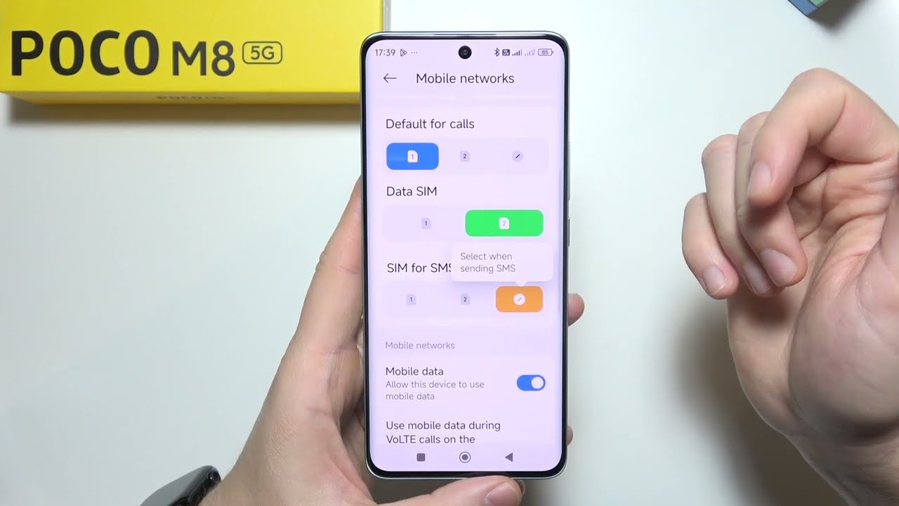 POCO M8: Как изменить SIM-карту по умолчанию для звонков/сообщений/мобильного интернета