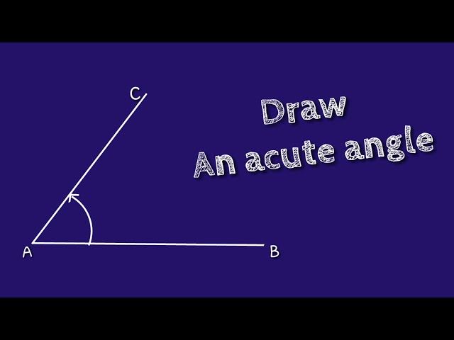 How to draw acute angle using protractor. construct an acute angle