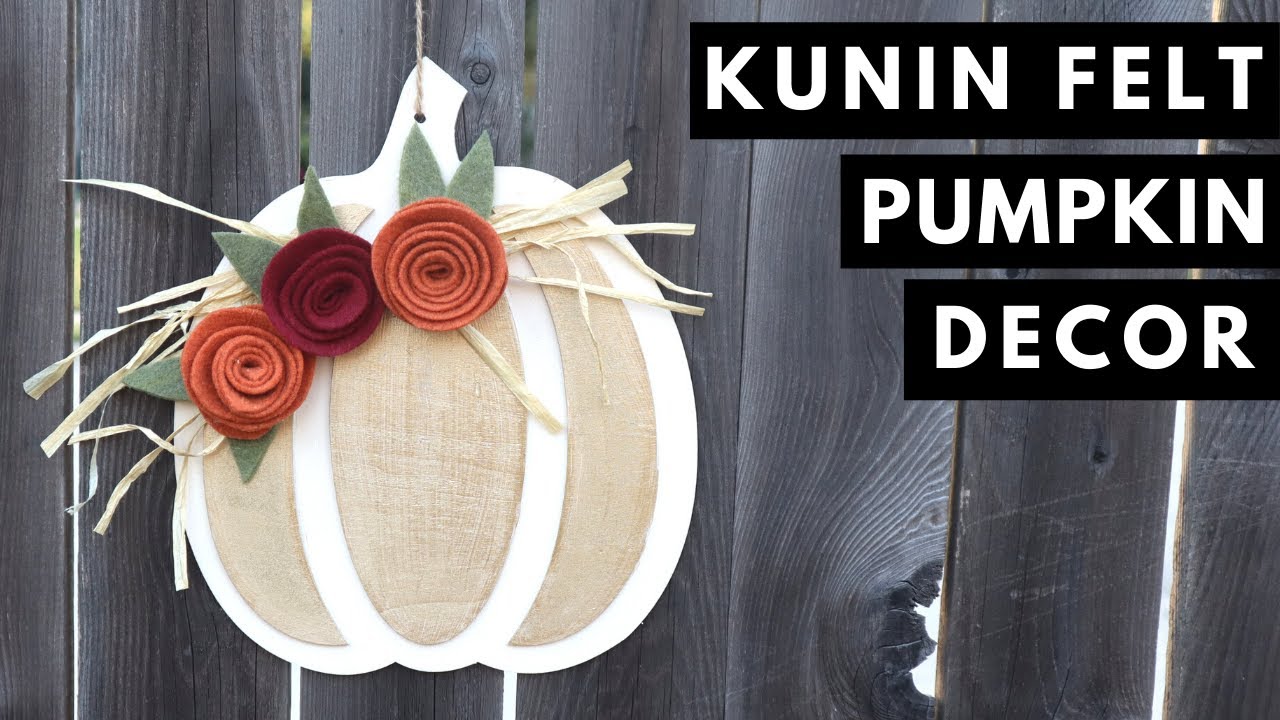 Kunin Felt Wooden Pumpkin Decor