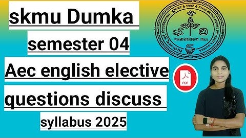 #ba #skmu Aec english sem 4 syllabus, notes pdf 