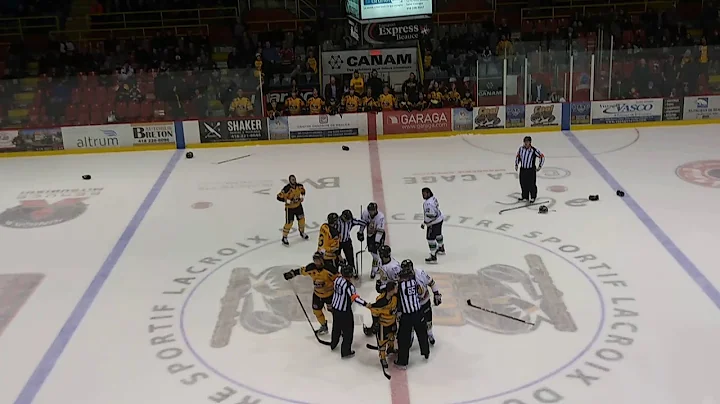 Fight/Bagarre Hubert Poulin vs Samuel Levesque 10 mars 2019