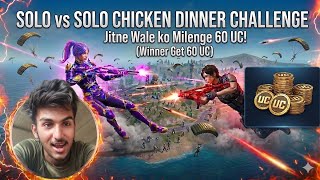 Solo vs Solo Chicken Dinner Challenge! 🏆 Win Google Play Redeem Code! 🔥